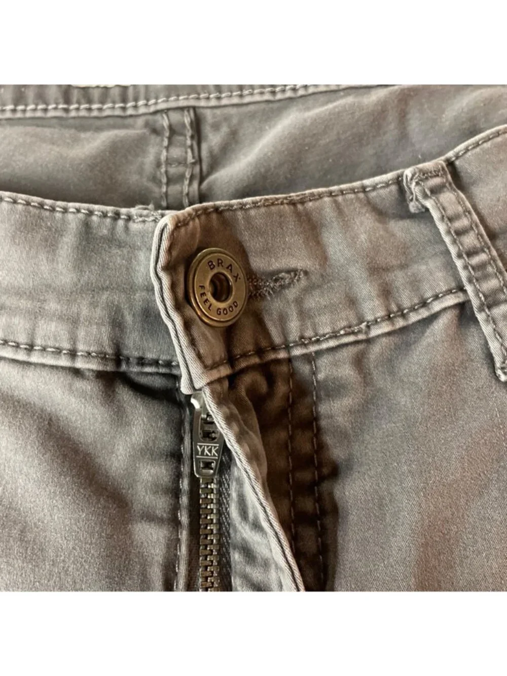Brax Chuck Modern Fit Hi-Flex Pants Gray Sz 34x34 Stretch